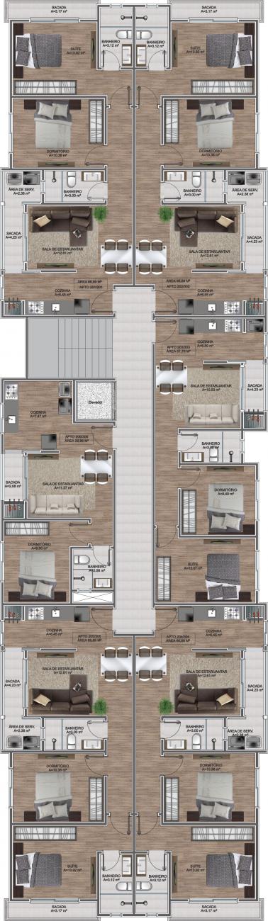 Apartamento à venda com 2 quartos, 67m² - Foto 4