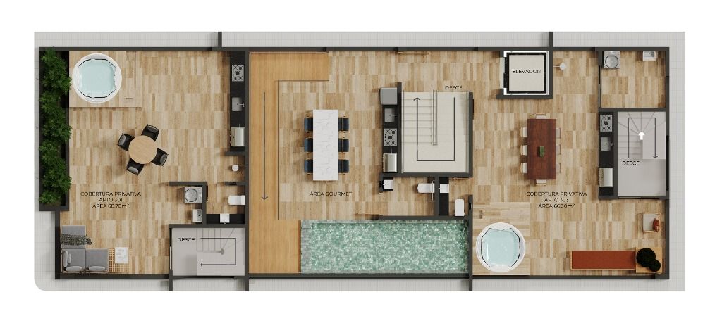 Apartamento à venda com 3 quartos, 68m² - Foto 18