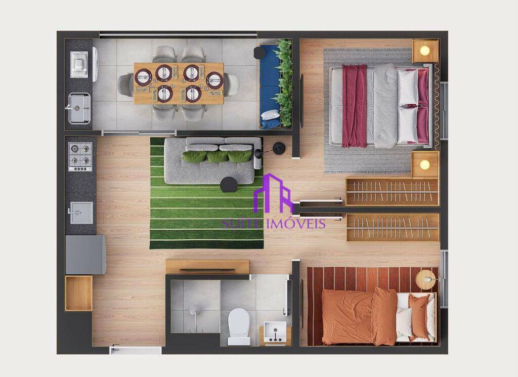 Apartamento à venda com 2 quartos, 33m² - Foto 1