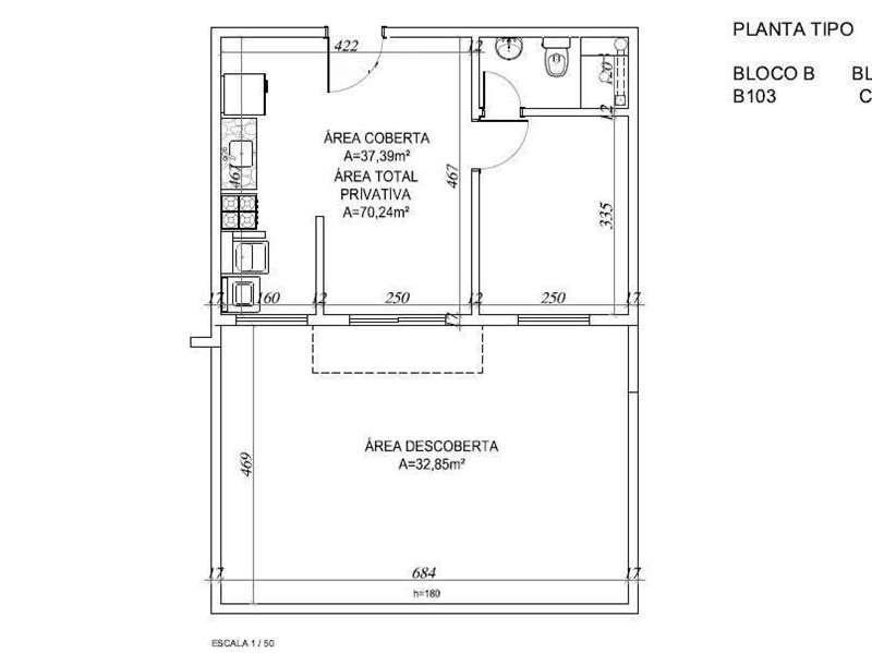 Apartamento à venda com 1 quarto, 70m² - Foto 2