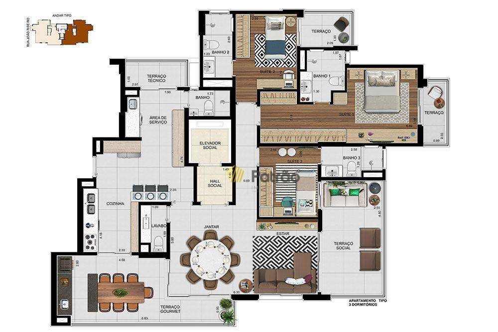 Apartamento à venda com 3 quartos, 161m² - Foto 31