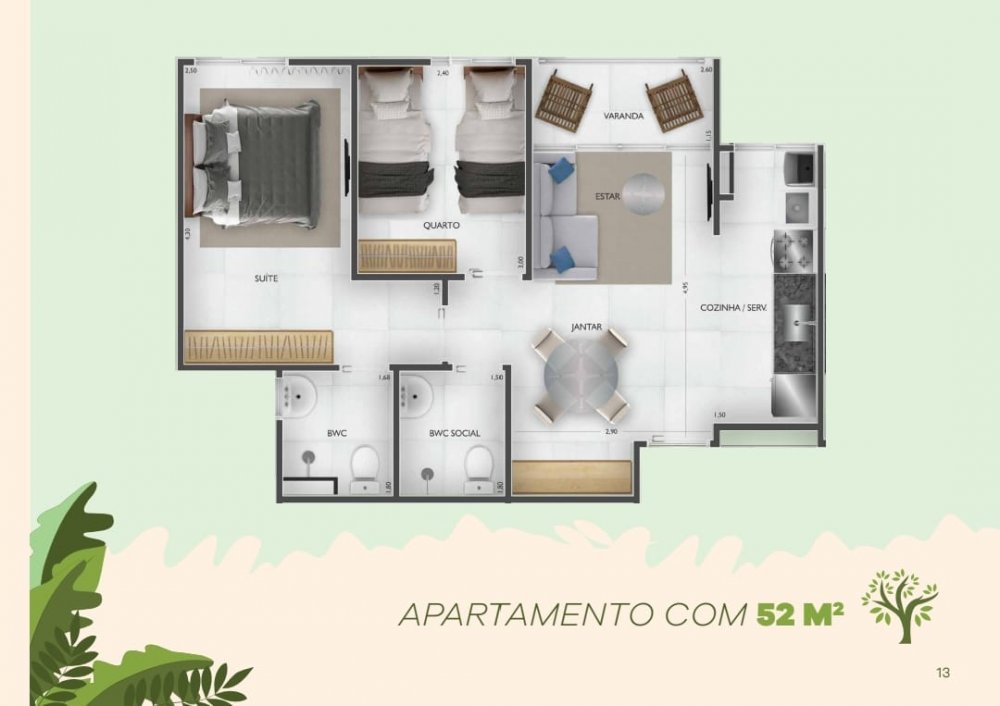 Apartamento à venda com 2 quartos, 50m² - Foto 8