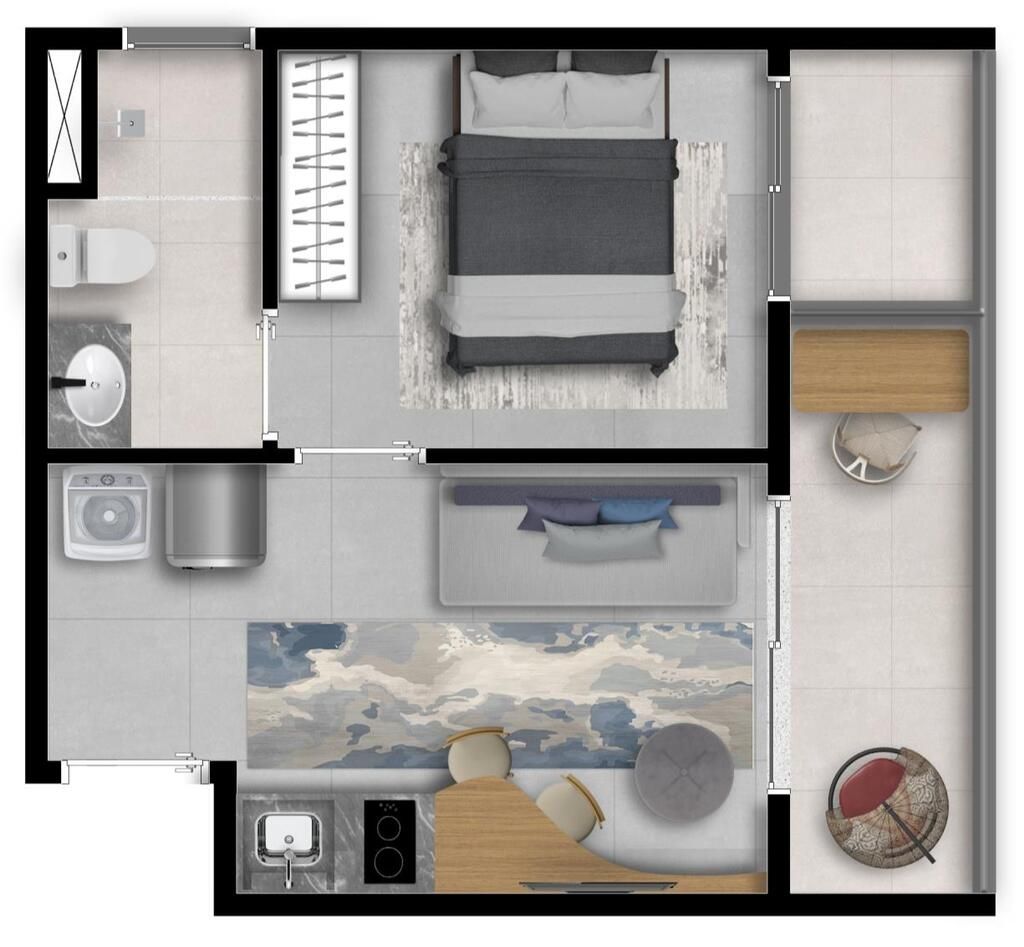 Apartamento à venda com 1 quarto, 31m² - Foto 4