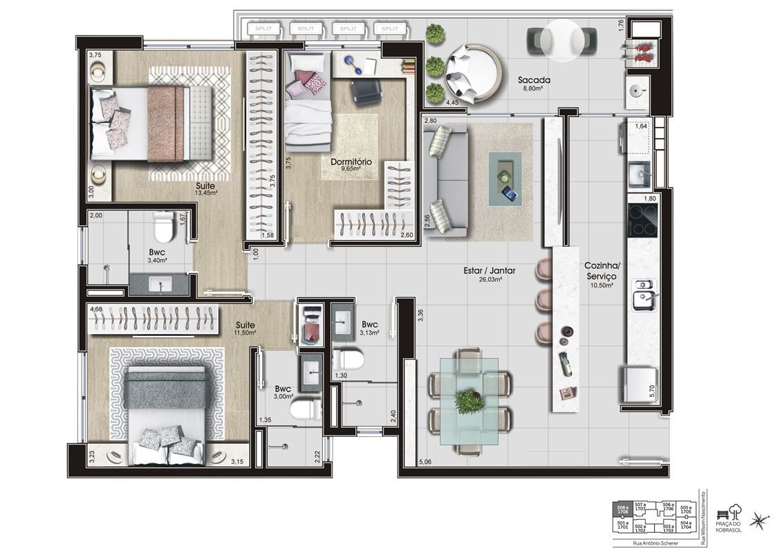 Apartamento à venda com 3 quartos, 103m² - Foto 13