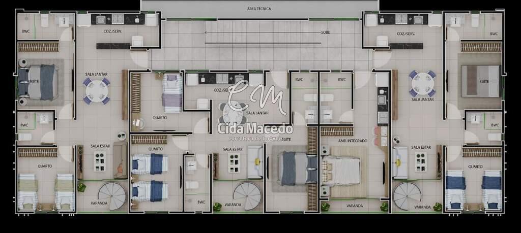 Apartamento à venda com 3 quartos, 60m² - Foto 9