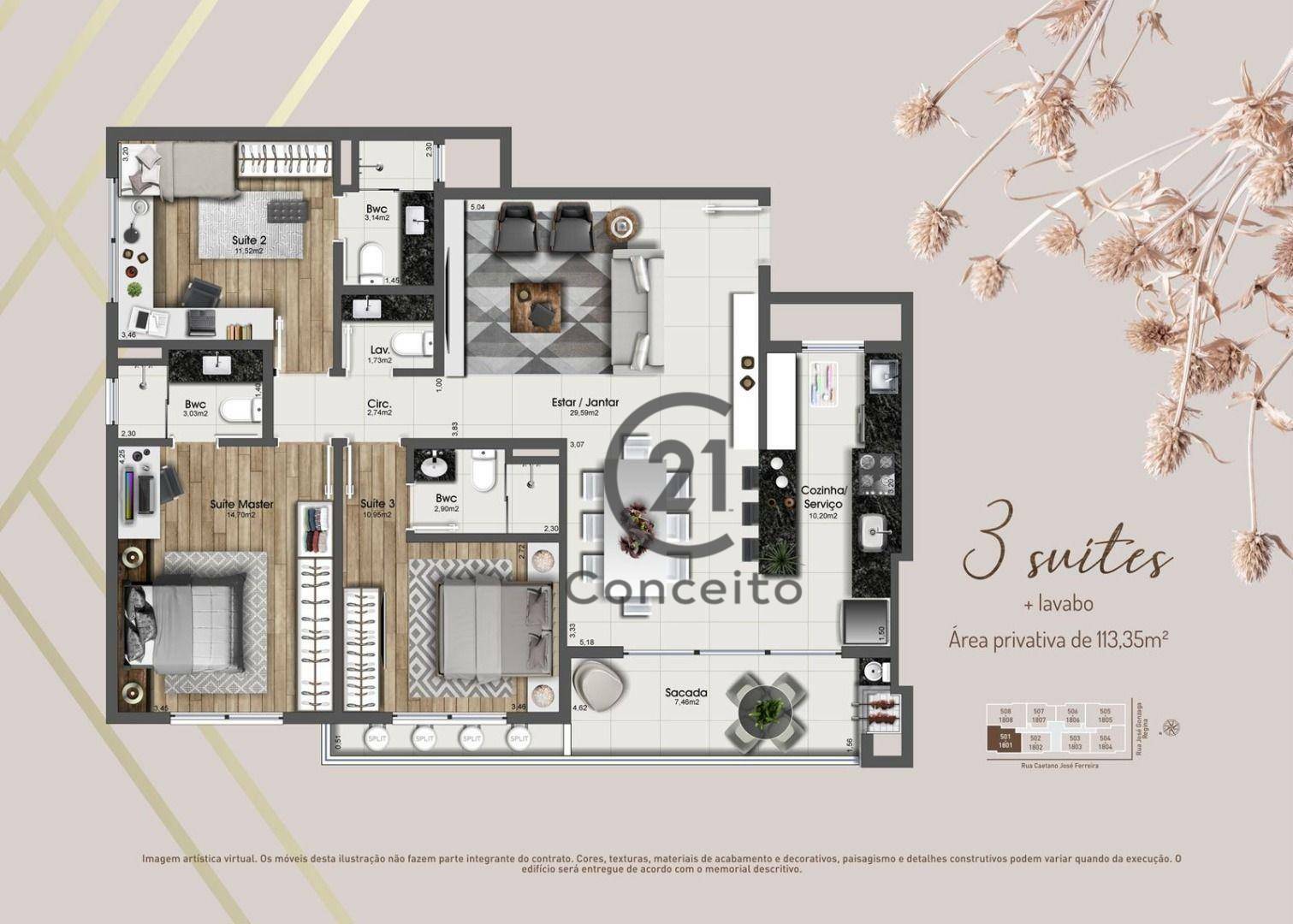 Apartamento à venda com 3 quartos, 113m² - Foto 12