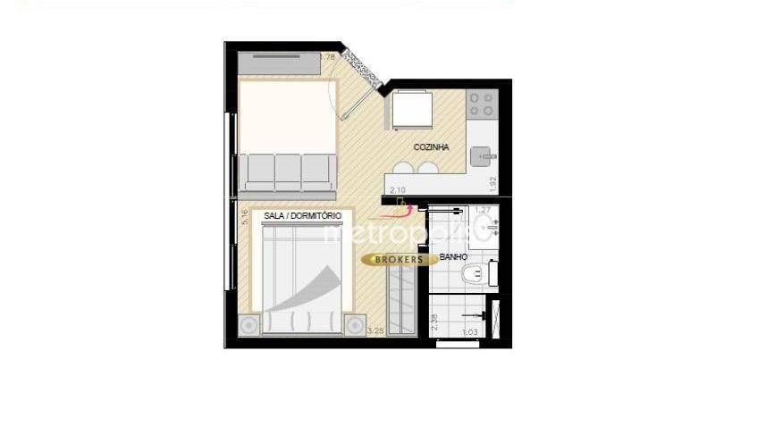 Kitnet e Studio à venda com 1 quarto, 25m² - Foto 11