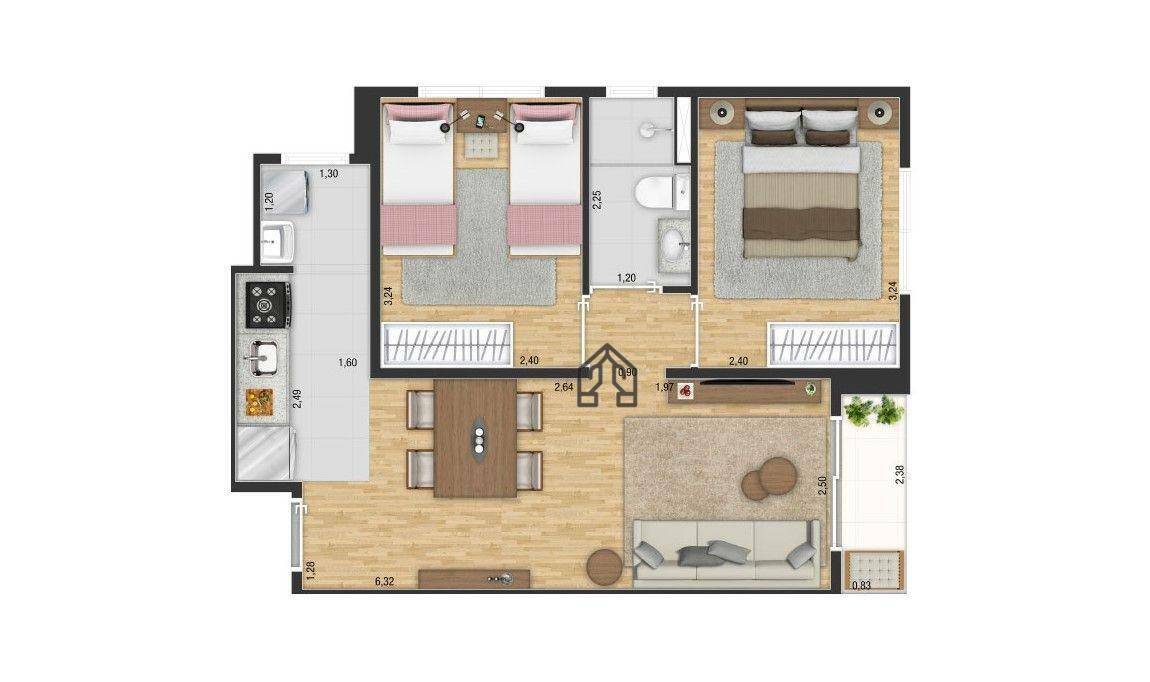 Apartamento à venda com 2 quartos, 47m² - Foto 8