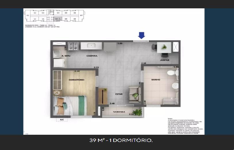 Apartamento à venda com 2 quartos, 55m² - Foto 21