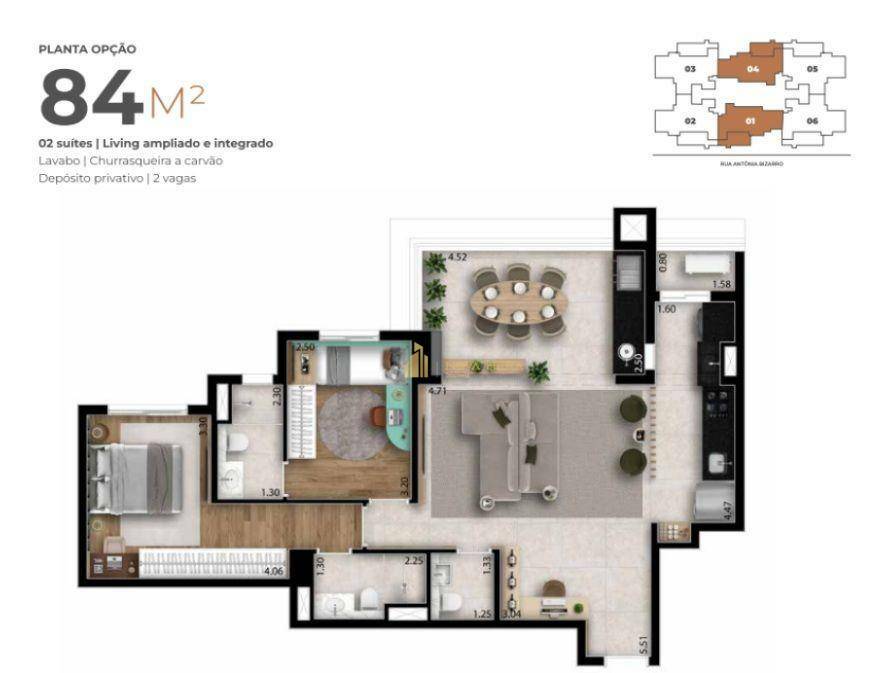 Apartamento à venda com 3 quartos, 84m² - Foto 33