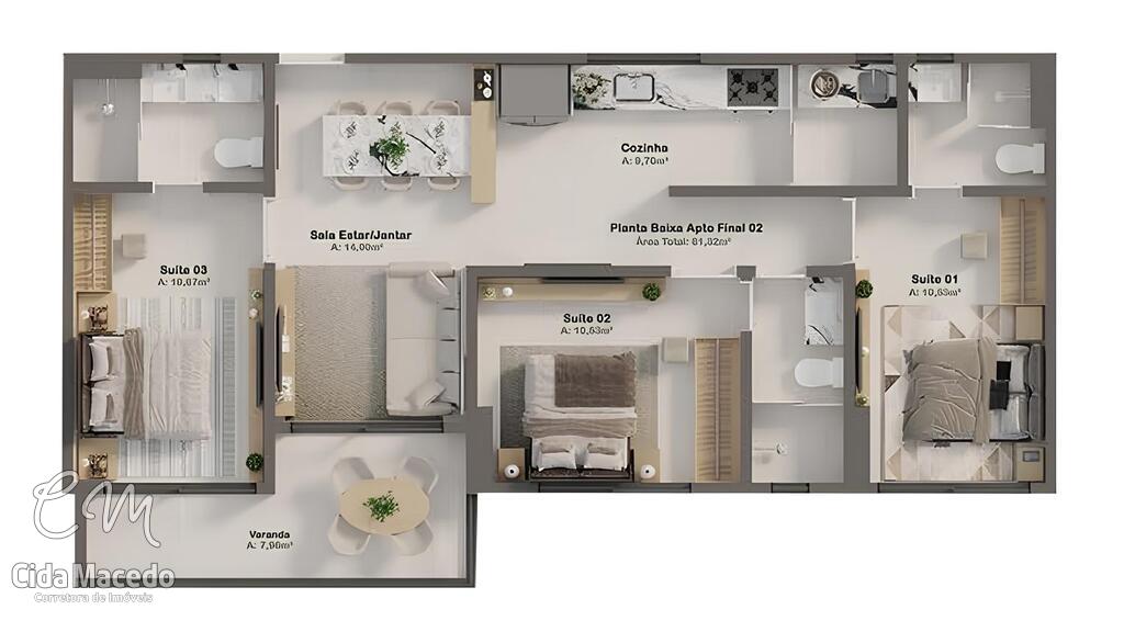 Apartamento à venda com 4 quartos, 98m² - Foto 28