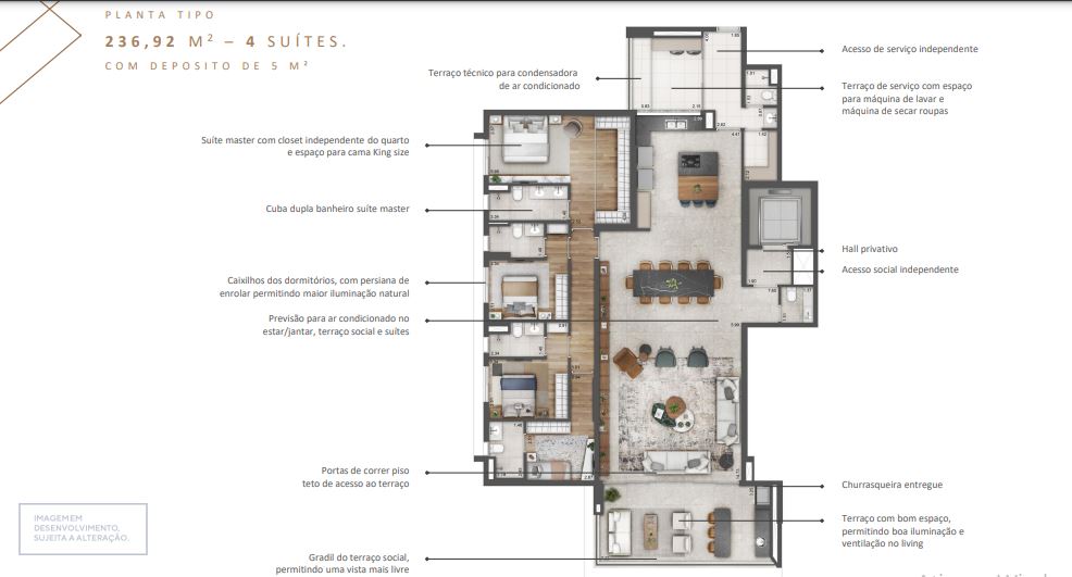 Apartamento à venda com 4 quartos, 236m² - Foto 12