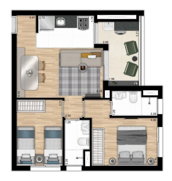 Apartamento à venda com 2 quartos, 71m² - Foto 4