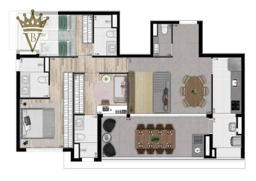 Apartamento à venda com 3 quartos, 110m² - Foto 28