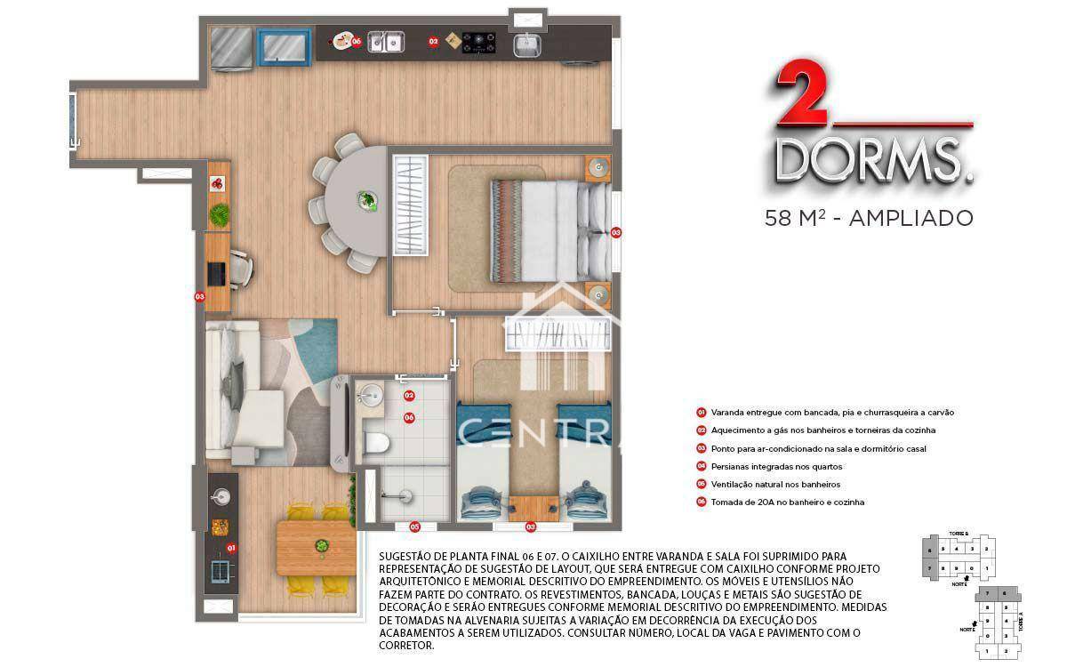 Apartamento à venda com 2 quartos, 61m² - Foto 51