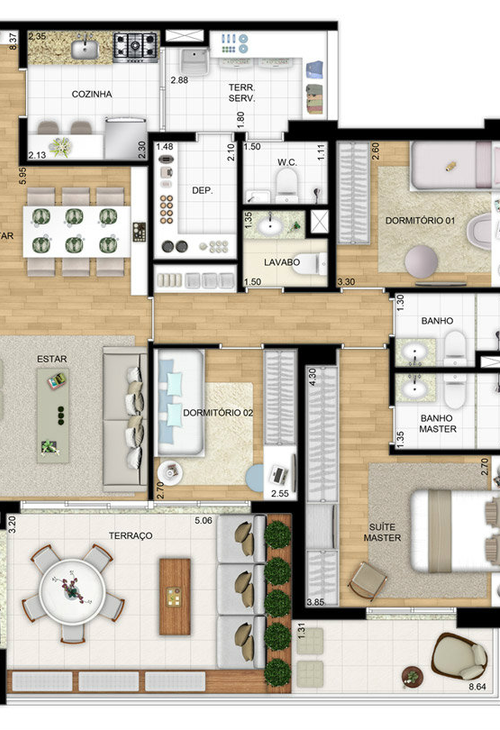 Apartamento à venda com 2 quartos, 70m² - Foto 10