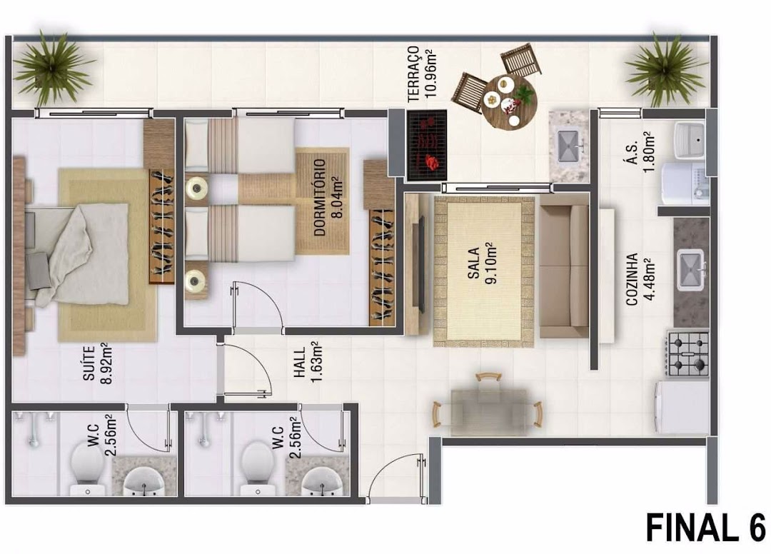 Apartamento à venda com 2 quartos, 57m² - Foto 10