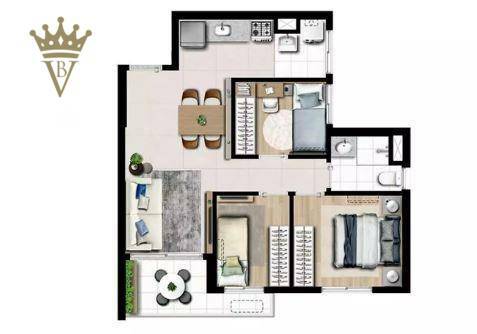 Apartamento à venda com 3 quartos, 55m² - Foto 12