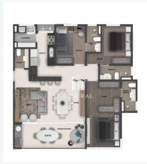 Apartamento à venda com 3 quartos, 106m² - Foto 3