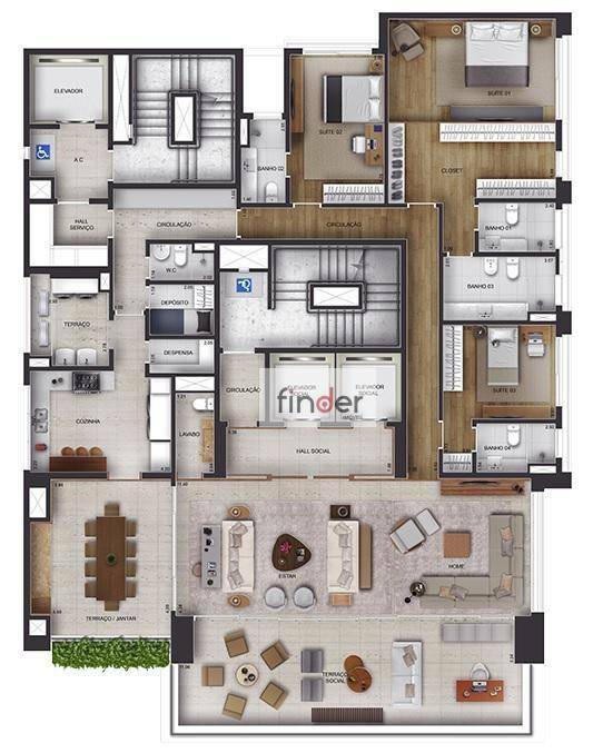 Apartamento à venda com 4 quartos, 303m² - Foto 23