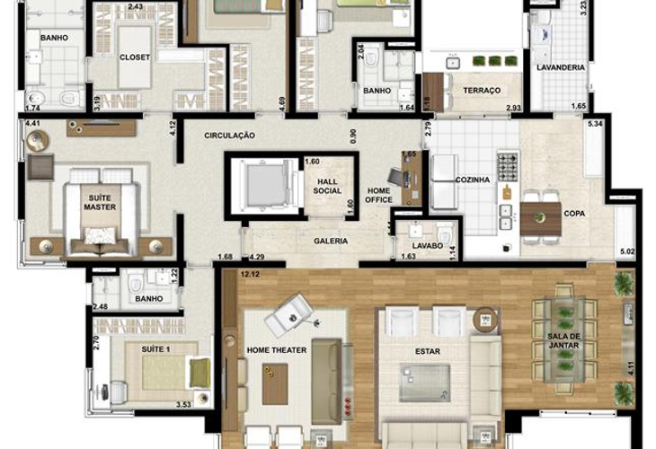 Apartamento à venda com 4 quartos, 262m² - Foto 14