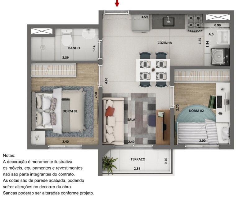 Apartamento à venda com 2 quartos, 37m² - Foto 27