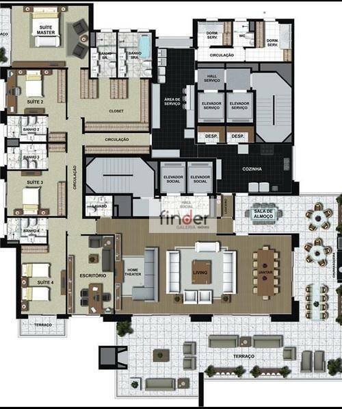 Apartamento à venda com 4 quartos, 540m² - Foto 31