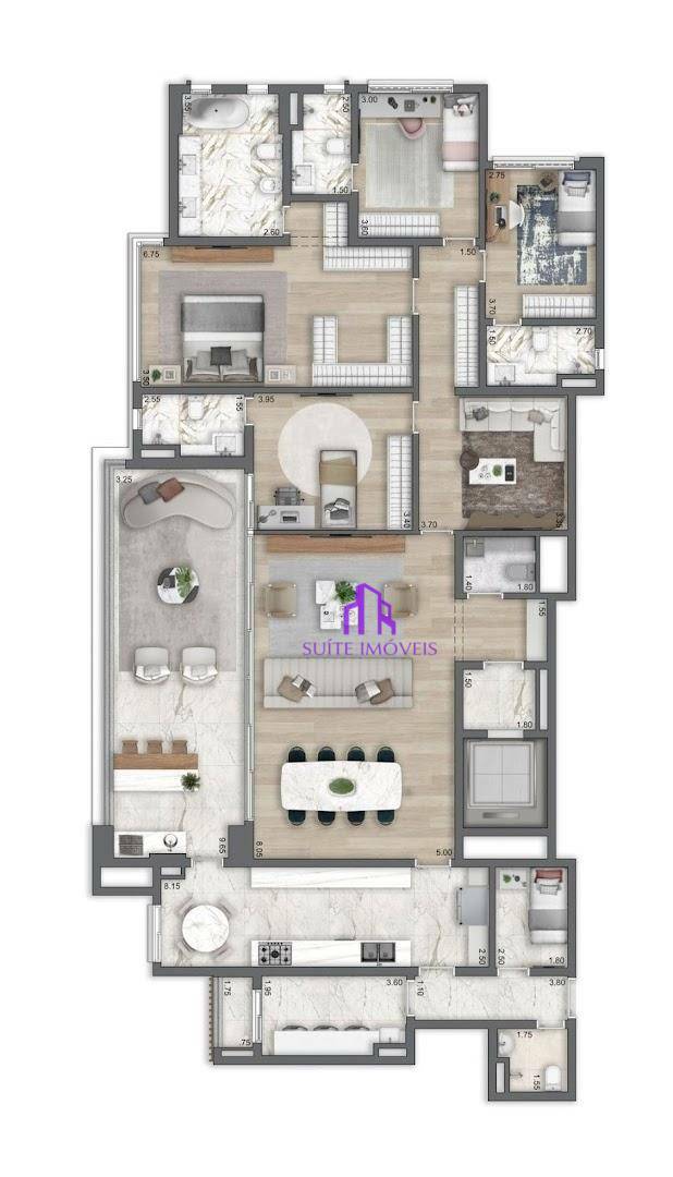 Apartamento à venda com 4 quartos, 213m² - Foto 32