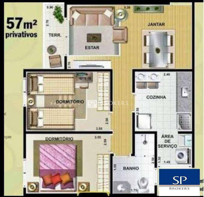 Apartamento à venda com 2 quartos, 57m² - Foto 15