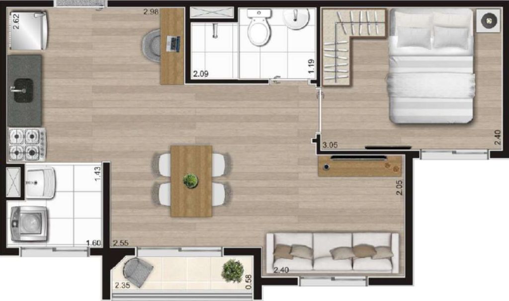 Apartamento à venda com 2 quartos, 37m² - Foto 9