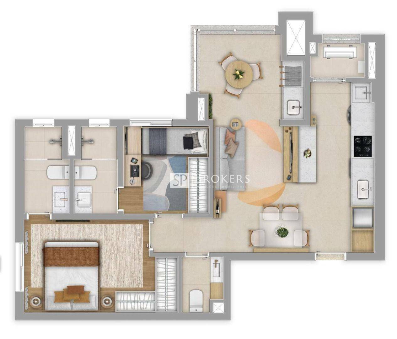 Apartamento à venda com 2 quartos, 67m² - Foto 28