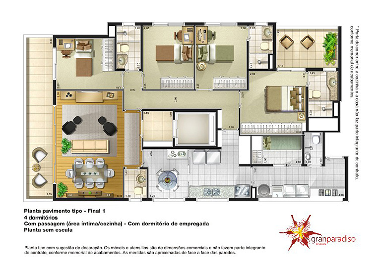 Apartamento à venda com 4 quartos, 138m² - Foto 2