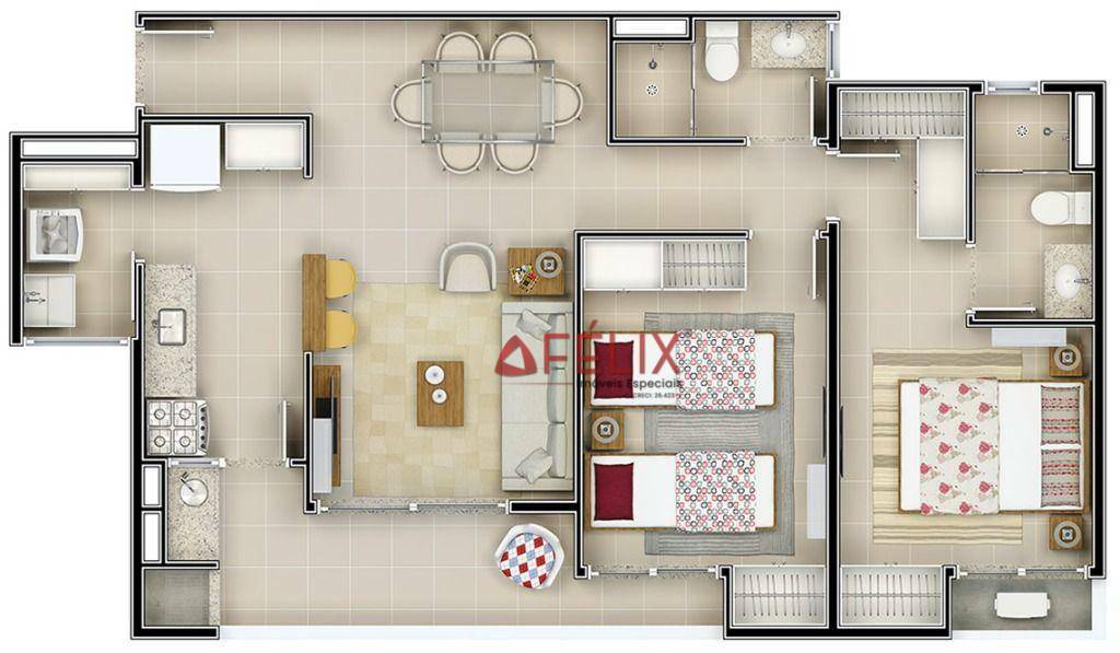 Apartamento à venda com 2 quartos, 82m² - Foto 9