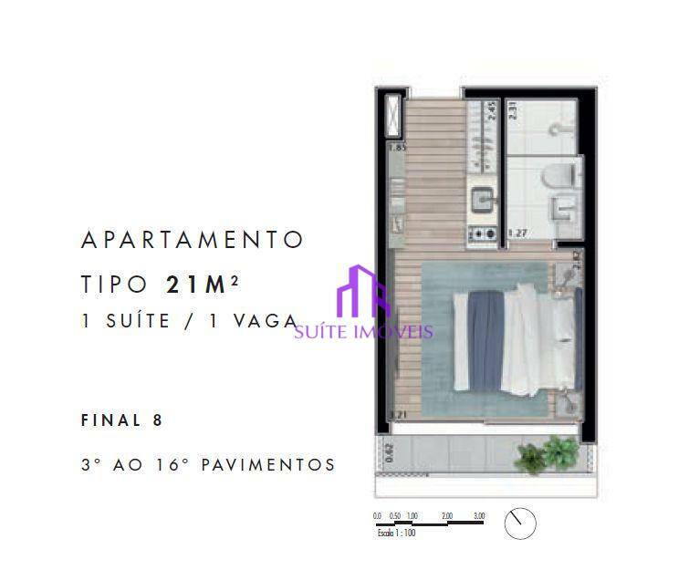 Apartamento à venda com 1 quarto, 62m² - Foto 5