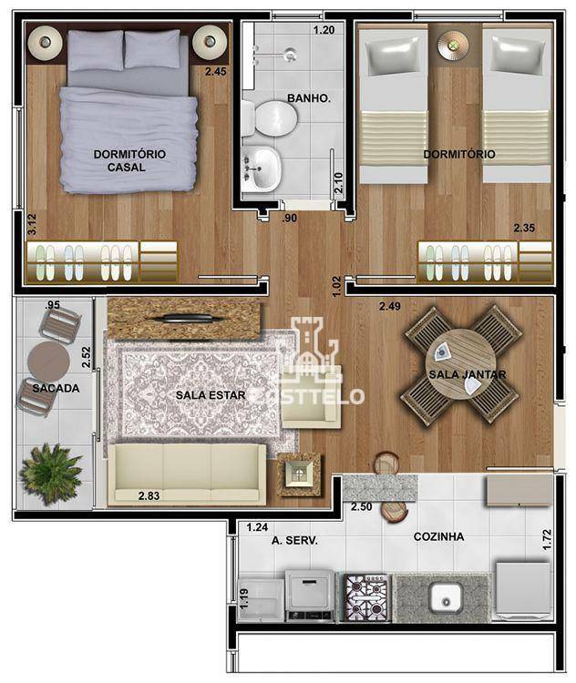 Apartamento à venda com 2 quartos, 50m² - Foto 24