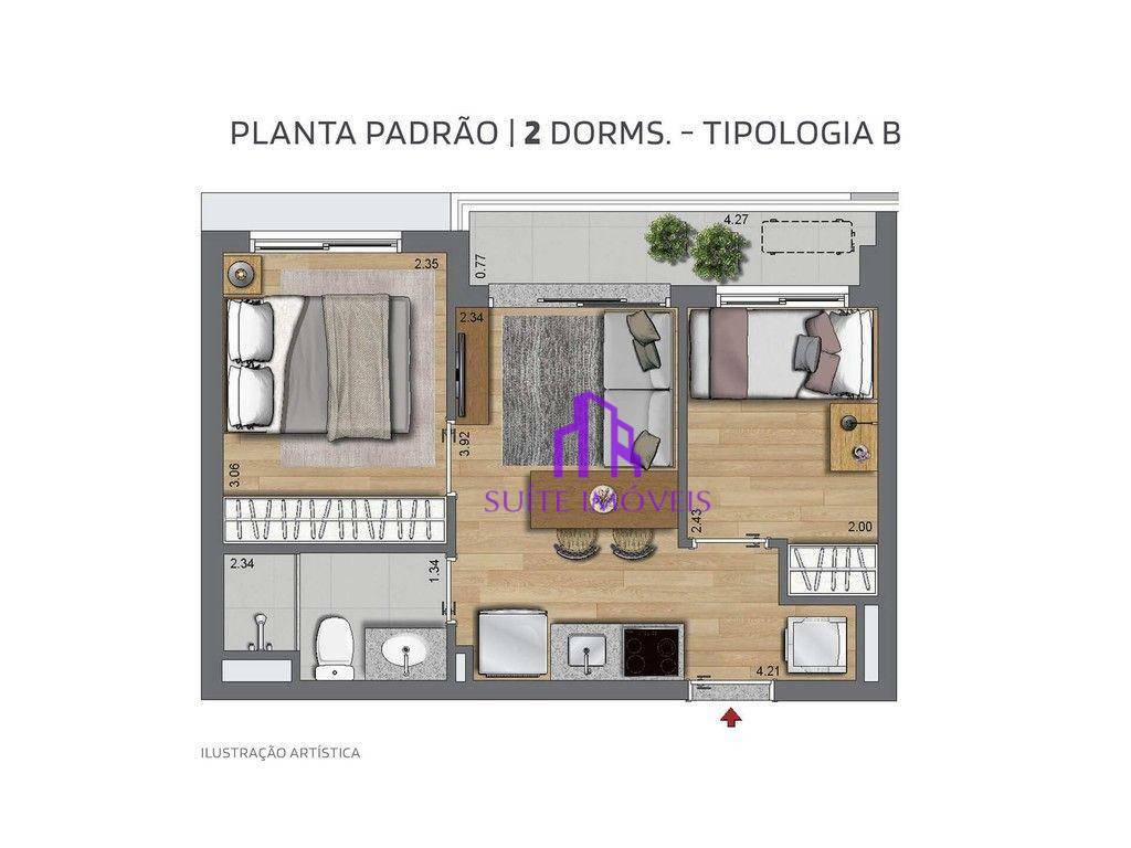 Apartamento à venda com 2 quartos, 41m² - Foto 20