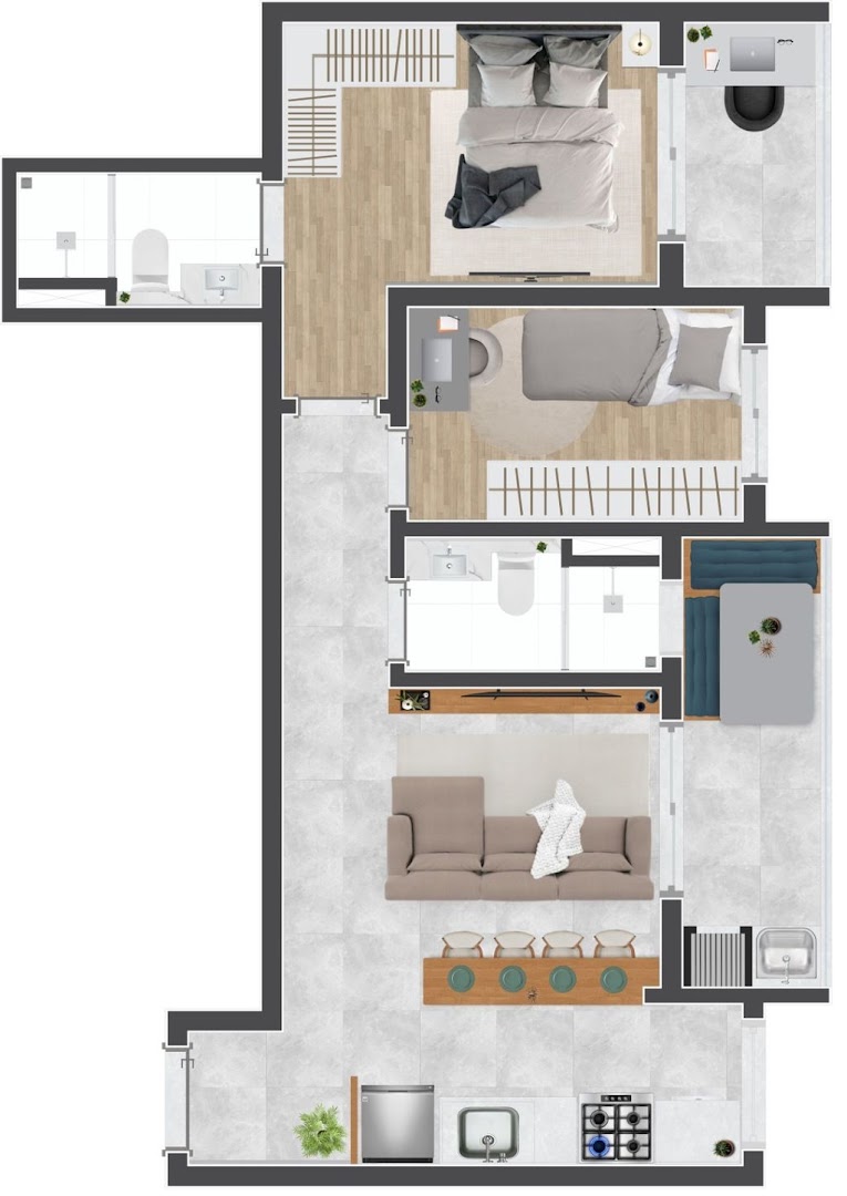 Apartamento à venda com 3 quartos, 70m² - Foto 30