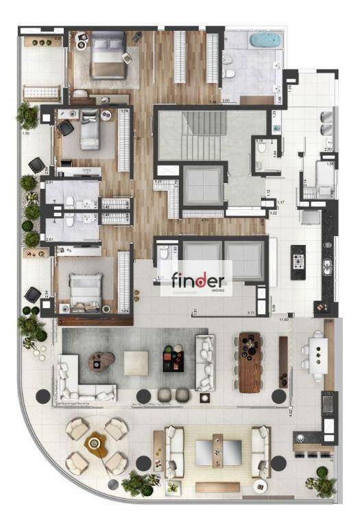 Apartamento à venda com 3 quartos, 322m² - Foto 29