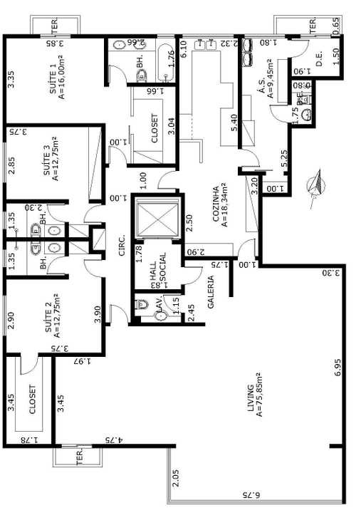 Apartamento à venda com 4 quartos, 208m² - Foto 3