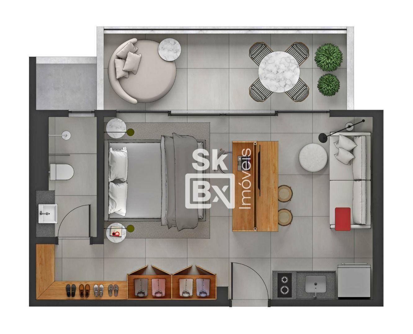 Kitnet e Studio à venda com 1 quarto, 44m² - Foto 6