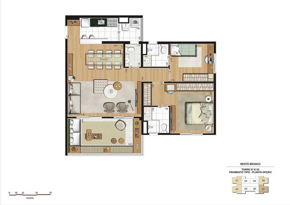 Apartamento à venda com 3 quartos, 92m² - Foto 7