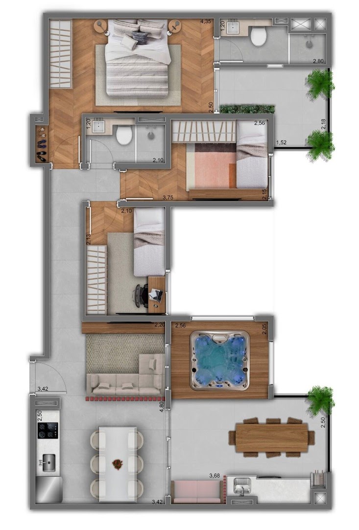 Apartamento à venda com 3 quartos, 60m² - Foto 1