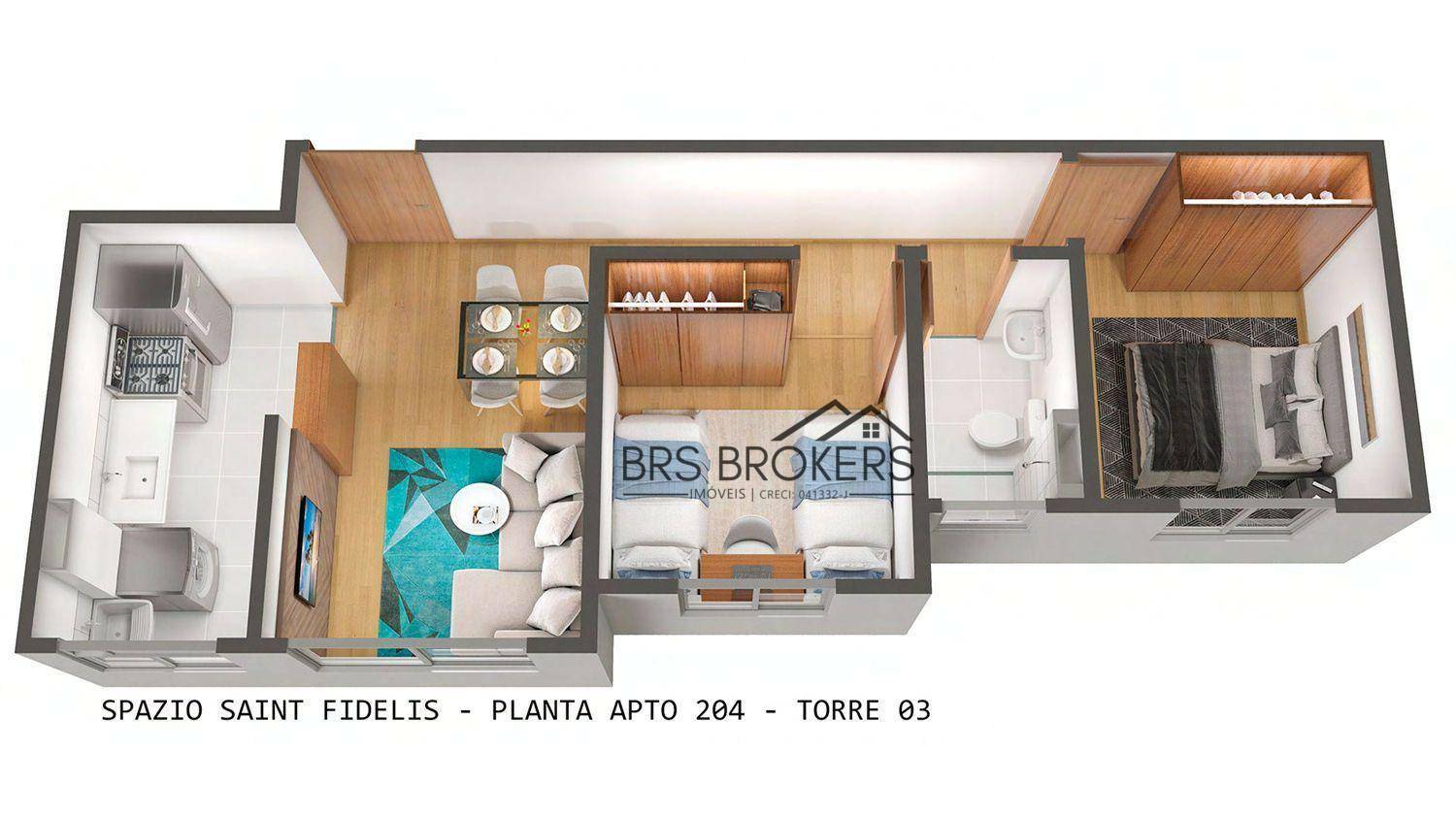 Apartamento à venda com 1 quarto, 36m² - Foto 8