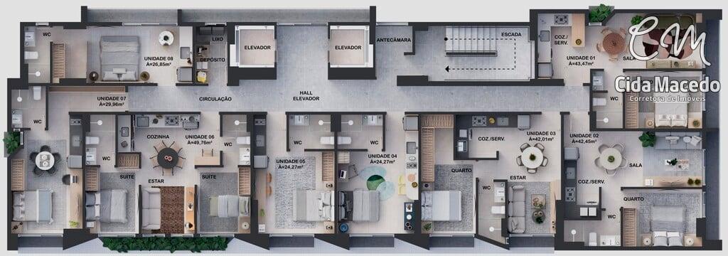 Apartamento à venda com 2 quartos, 48m² - Foto 42