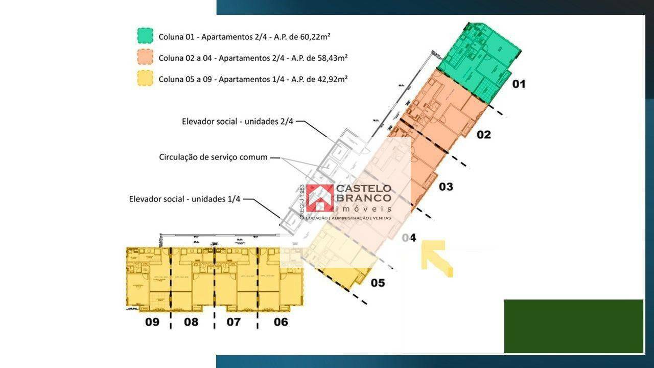 Apartamento à venda com 2 quartos, 58m² - Foto 7