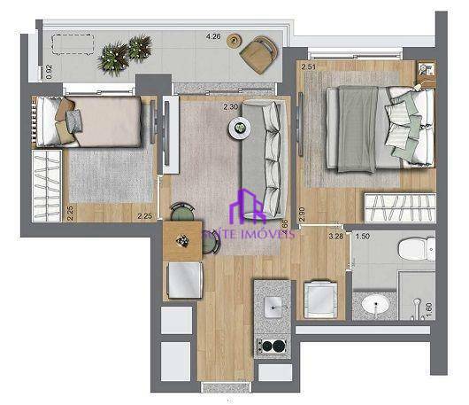 Apartamento à venda com 2 quartos, 37m² - Foto 37