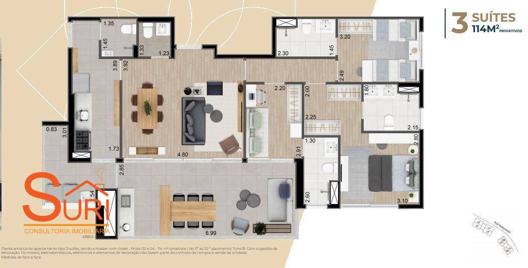 Apartamento à venda com 3 quartos, 114m² - Foto 24