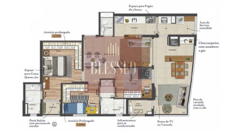 Apartamento à venda com 3 quartos, 93m² - Foto 6