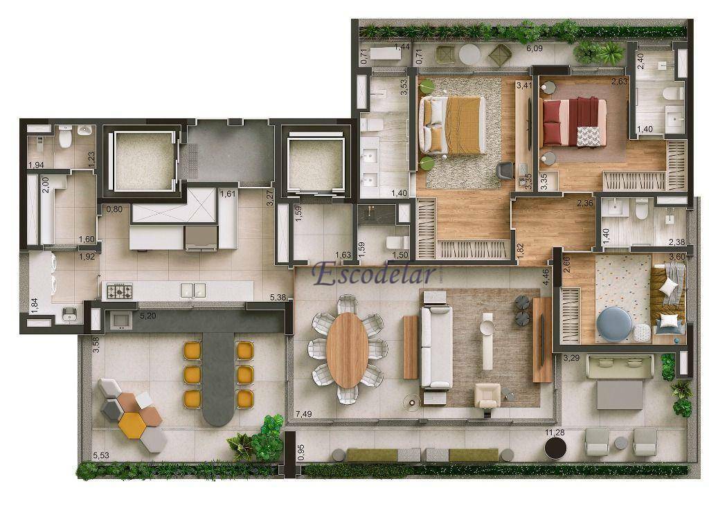 Apartamento à venda com 3 quartos, 207m² - Foto 16