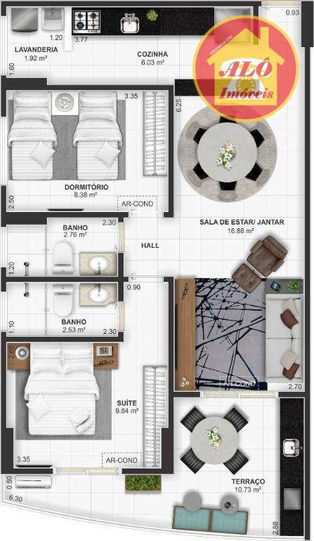 Apartamento à venda com 2 quartos, 61m² - Foto 7